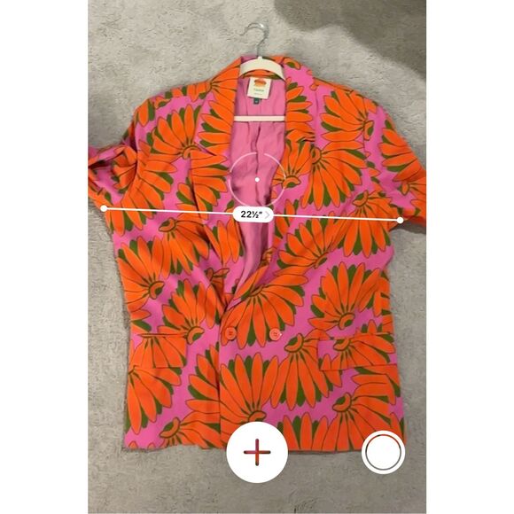 NWOT FARM RIO  Copacabana Notched-Lapel Linen-Blend Blazer, XL $268 - Picture 12 of 12